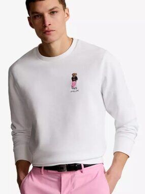 Polo Bear Double-Knit Crewneck Men's Sweatshirt